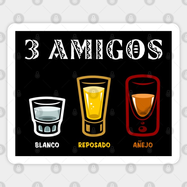 3 Amigos Tequila shots Sticker by CartoonCapo